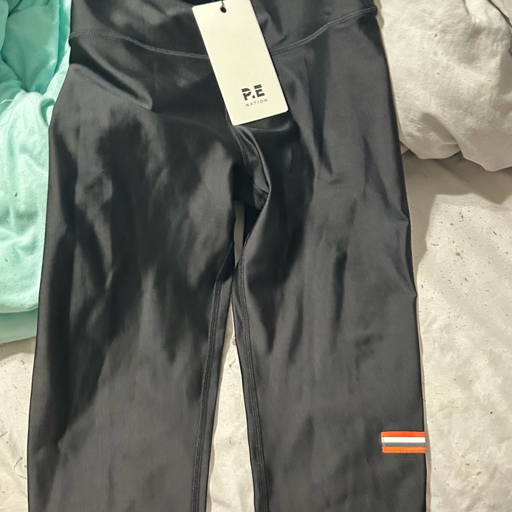 P.E Nation Black Leggings Sleek Performance Bottoms